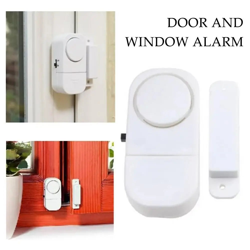 1Pc Door Window Wireless Alarm Battery Powered Tape Easily Installs Magnetic Sensor Protects Your Home Or Office Alarm