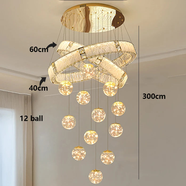 Modern home decor led lights pendant light lamps forstaircase Chandeliers for living room hanging light indoor lighting