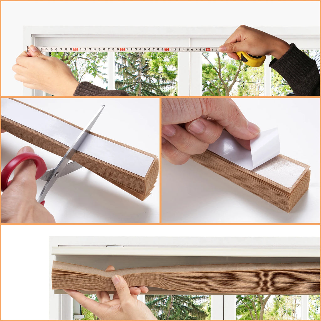 Blind for Window Self Adhesive Pleated Blinds Cordless No Drill Fabric Shutter Room Darkening Shades Blackout Shutters