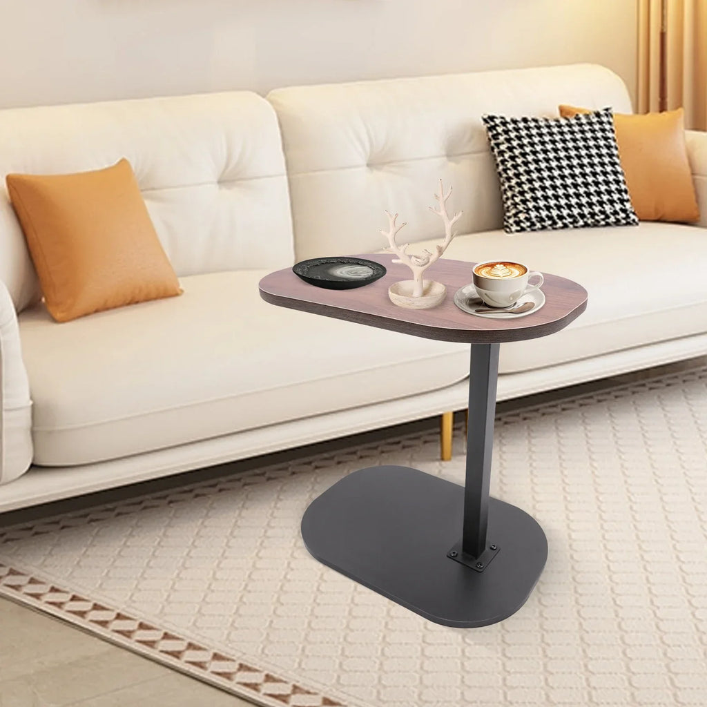 C-Shaped Side Table, Height Adjustable Coffee Table, Living Room Coffee Table, 360° Swivel and Multi-Angle Tilt for Living Room