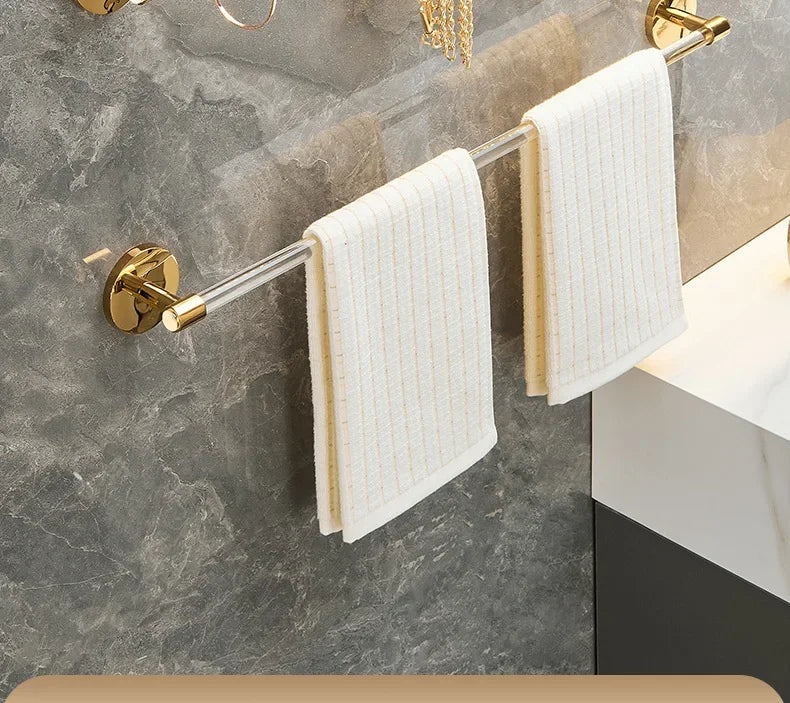 Gold and Silver Bath Towel Bar, Tissue Paper Holder Rack for Bathroom, Shelf Hanger, Toilet, Toiletries, Kitchen Accessories