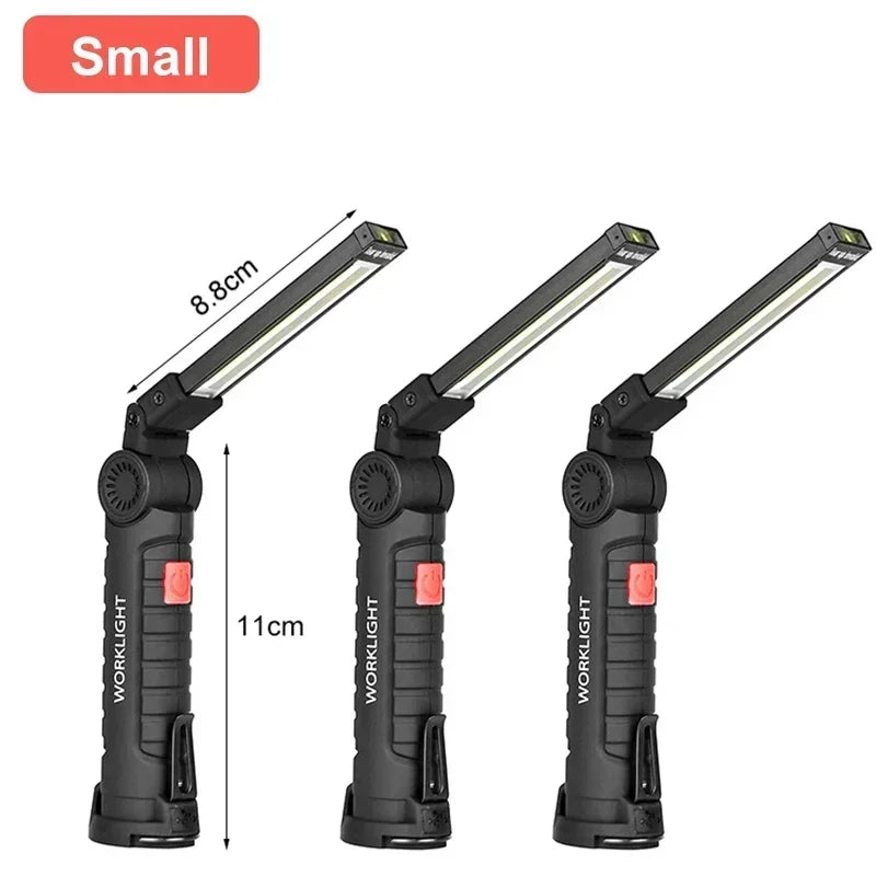 Multifunctional Folding Work Light Portable Camping Light Type-C Rechargeable Flashlight With Built-in Battery Magnetic Lamp