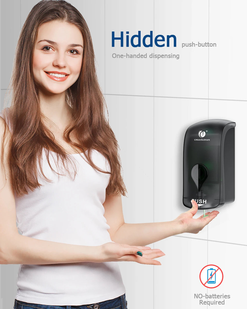 Large Foam Soap Dispenser Wall Mount 1000ML Foaming Soap Dispenser Kitchen Bathroom Foam Pump Manual Soap Dispenser Clear