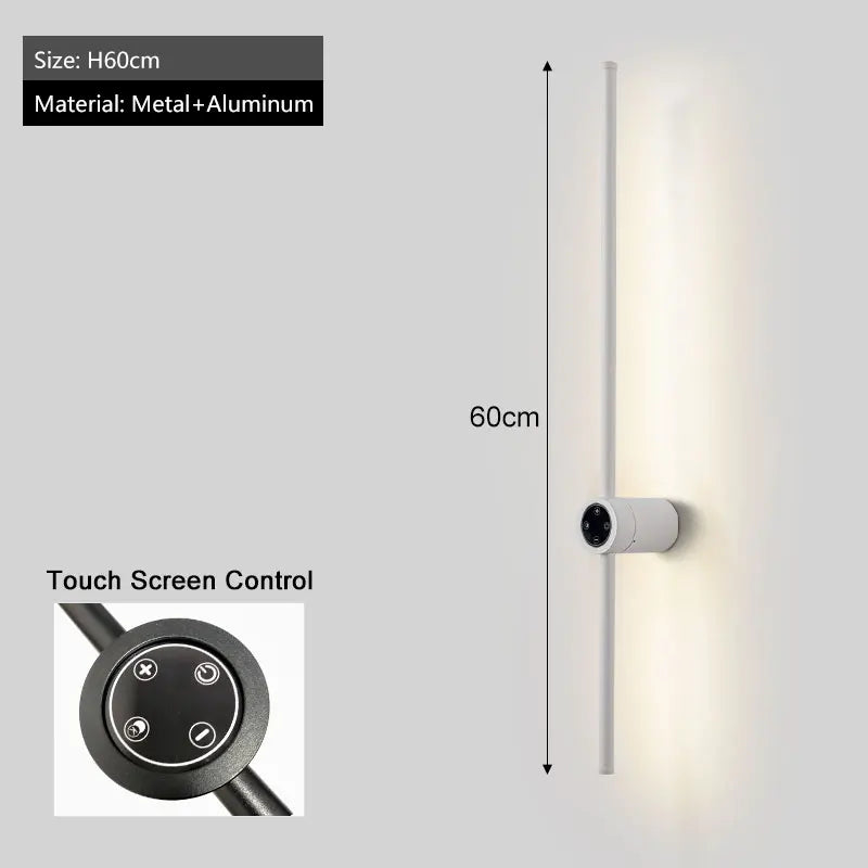 Touch Screen Control Dimming LED Wall Lights Wall Sconce Hardwire Tricolor Lights 360° Rotatable Touch Switch LED Wall Lamps