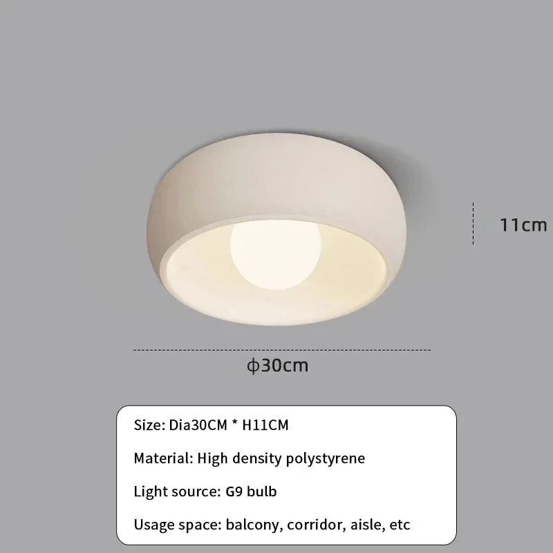 Nordic Minimalist Wabi Sabi Balcony LED Ceiling Lamp Modern Corridor Entrance Hall Fixture Home Decor Kitchen Kids Bedroom Light