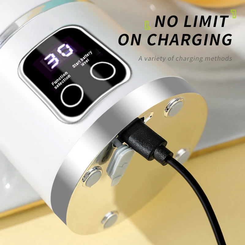 New Mini Home Portable USB Charging Blender, Lce Grinder, Smoothie Juice Cup, Crushed Ice Electric Juicer, High-Power Motor 450M