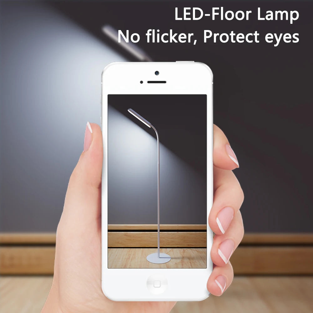 Modern LED Floor Lamp For Living Room Adjustable Gooseneck Work Light Remote Dimmable Indoor Standing Reading Light