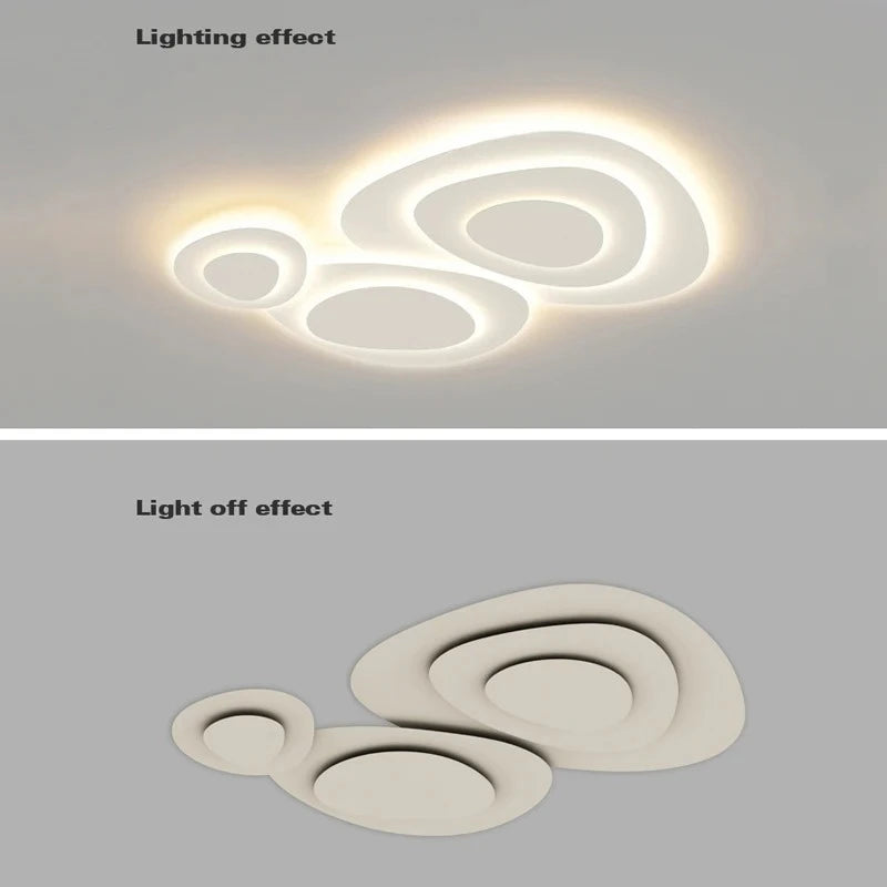 Cream style simple white ceiling lamp warm design for living room bedroom dining room indoor home decoration led lamp