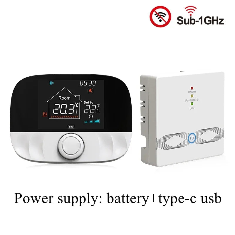 Wireless Thermostat WiFi Tuya Smart Gas Boiler Heating Temperature Controller with 220V Receiver Programmable Thermoregulator