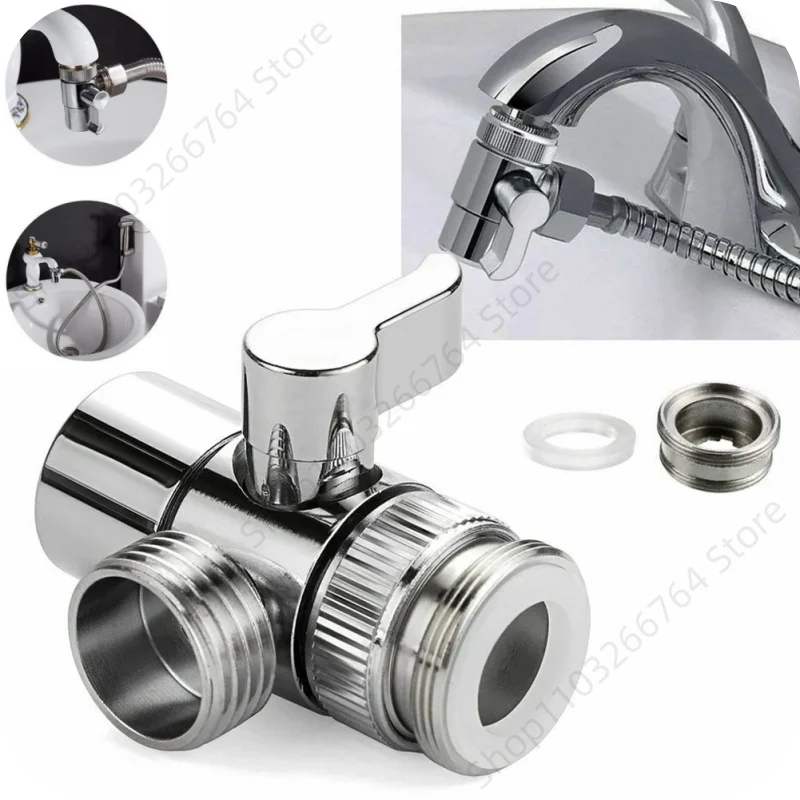 M22/M24 Switch Faucet Adapter Switch Faucet Adapter Kitchen Sink Splitter Diverter Valve Water Tap Connector for Shower Bathroom
