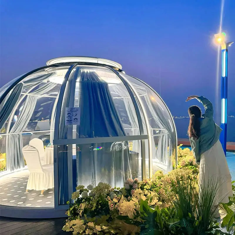 Outdoor Bubble Camping Transparent Starry Sky Dome Tent Igloo Tent Waterproof PC Dome Tent  5 years free warranty