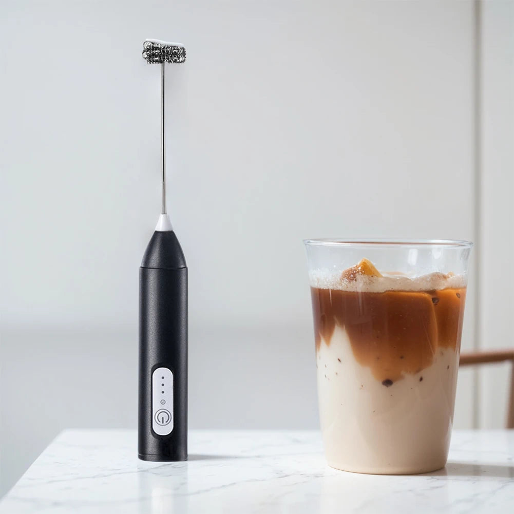 Coffee Whisk Mixer Rechargeable Electric Handle Blender Portable Coffee Cappuccino Creamer Stirrer Household Baking Tool