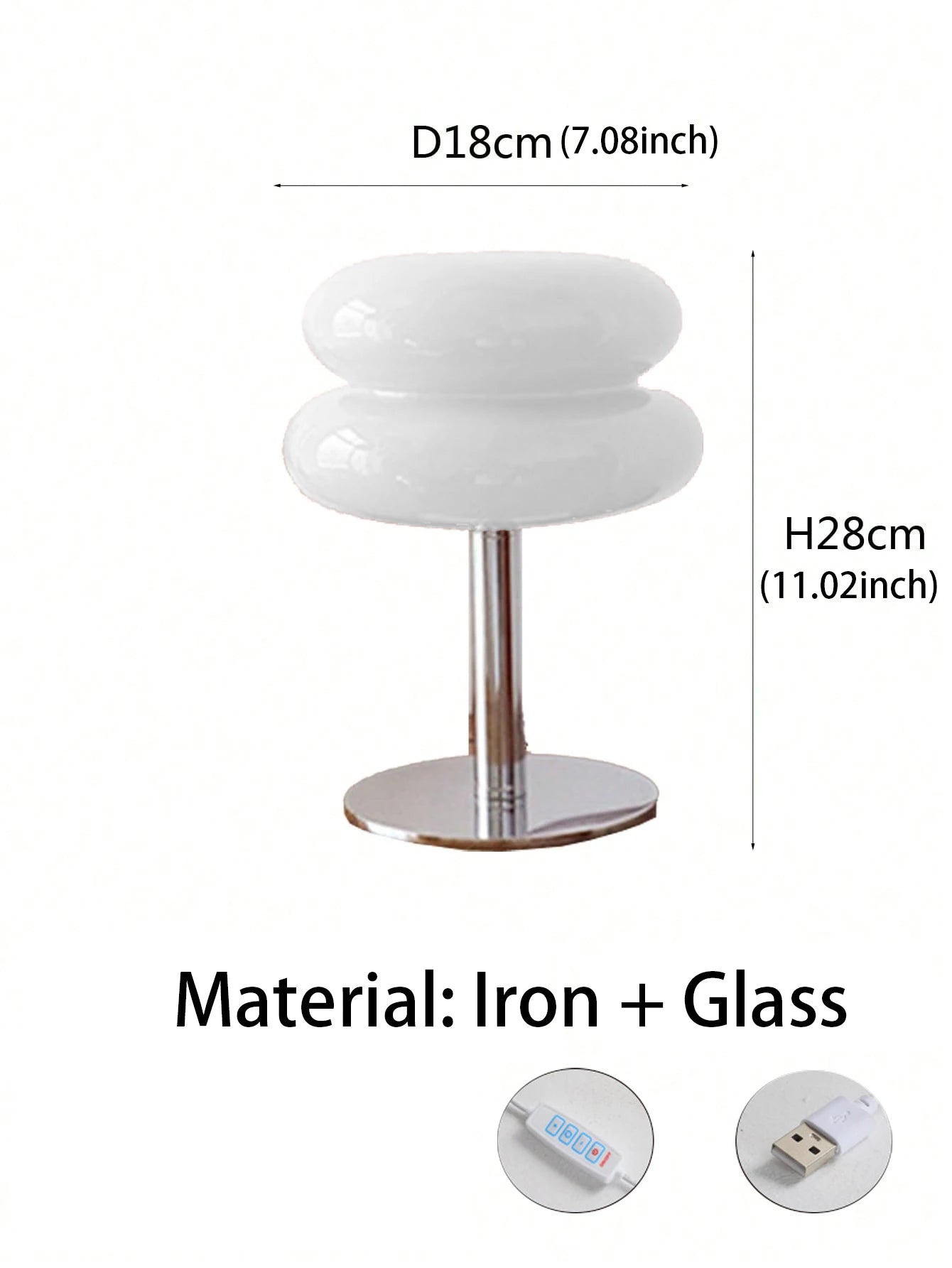 Nordic Bauhaus Macaron Glass LED Desk Lamp Dimming,Atmosphere Lamps Eye Protection Night Lighting Girl Bedroom Bedside Decor