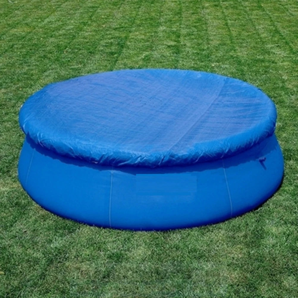 210cm Diameter Blue Round Pool Cover - Rainproof & Dustproof for Frame/Inflatable Swimming Pools, Ideal for Pool Owners