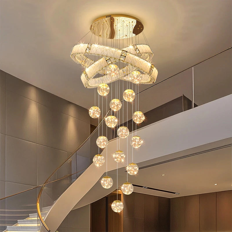 Modern home decor led lights pendant light lamps forstaircase Chandeliers for living room hanging light indoor lighting