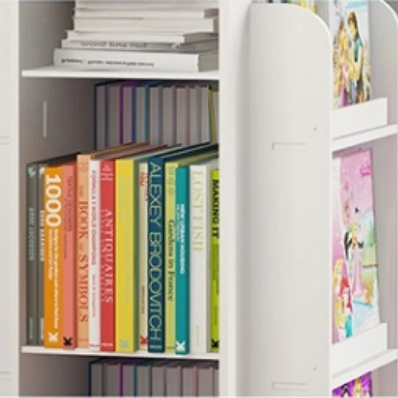Children's Bookshelf 360° Rotating Cartoon Books Rack Floor Simple Child Book Shelf for Home Bookcases Furniture Book Rack
