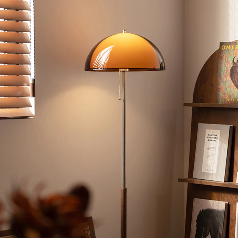 Modern Dark Brown Acrylic Lampshade Floor Lamp E27 Bulb For Parlor Bedroom EU AU US Plug Minimalist Lighting Fixtures