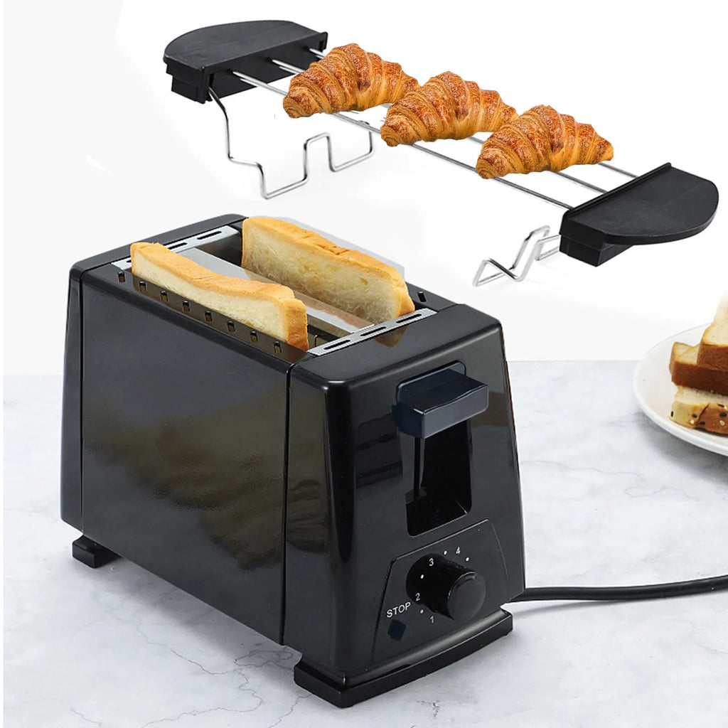 Frying Pan Toaster, 650W, Automatic Shut-Off and Ejection, 6 Settings, Heats Croissants