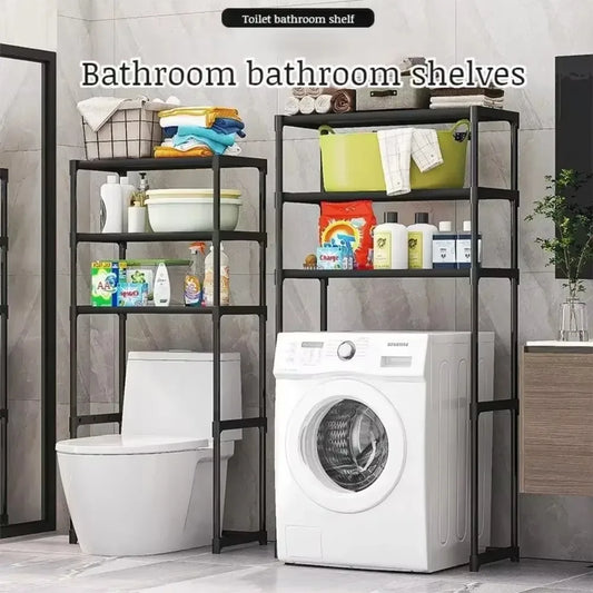 Washing Machine Shelf Multilayer Perforation-Free Shelf Space-saving Above The Toilet Storage Racks Floor Standing Toilet Holder
