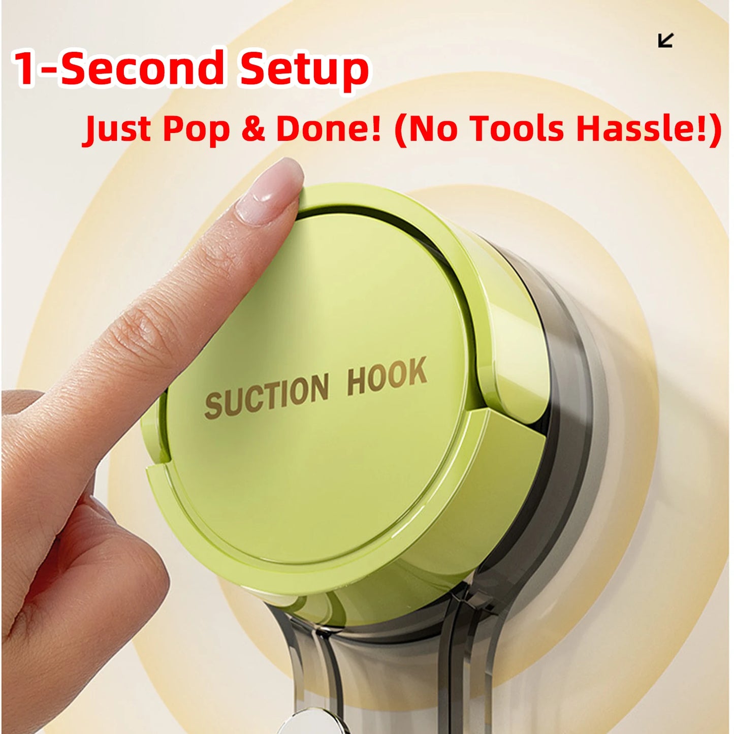 Suction Hooks Strong Vacuum Power Traceless No-Drilling Adhesive Hooks for Home Bathroom Kitchen Door Back and Toilet Area