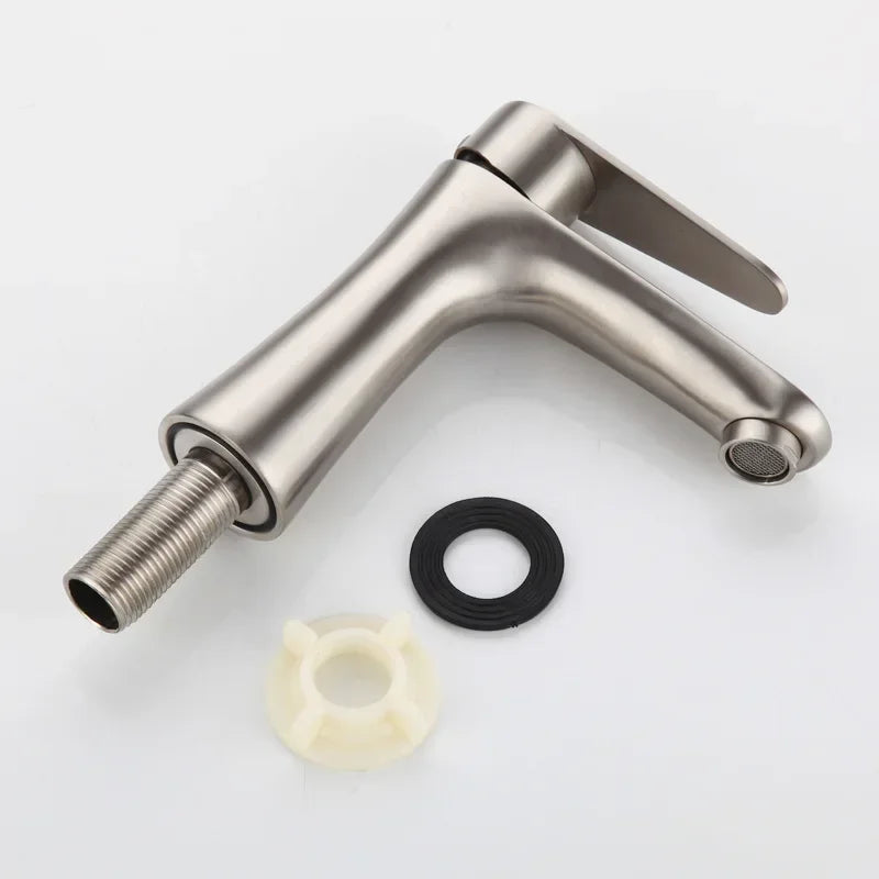 Basin Sink Bathroom Faucet Countertop Mounted Single Cold Water Basin Faucet Toilet Faucet Crane 304 Stainless Steel Small Waist