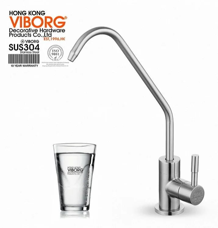 Viborg Solid 304 Stainless Steel Kitchen Filtered Drinking Water Filter Faucet Purifier Filtration Reverse Osmosis Systems Tap