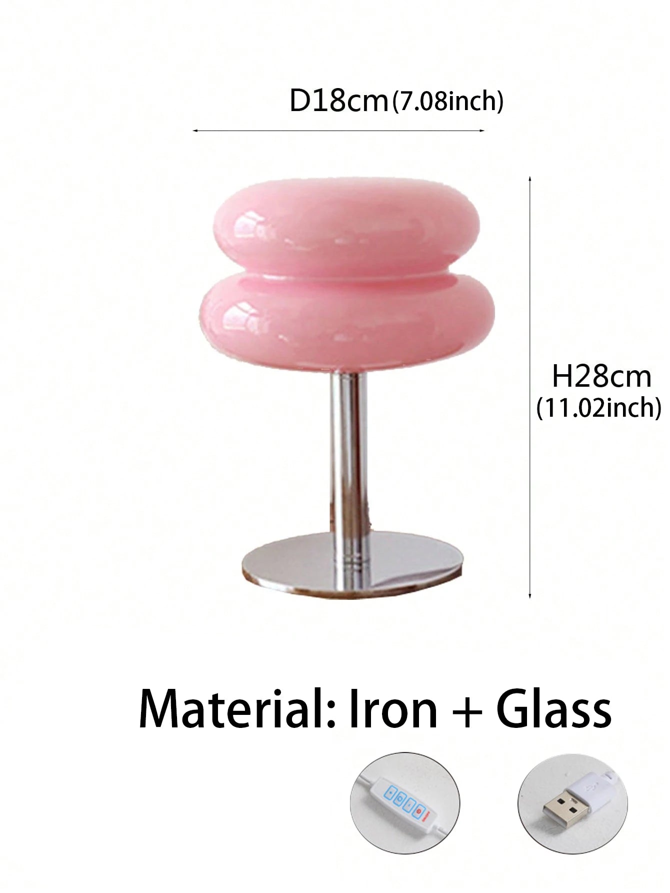 Nordic Bauhaus Macaron Glass LED Desk Lamp Dimming,Atmosphere Lamps Eye Protection Night Lighting Girl Bedroom Bedside Decor