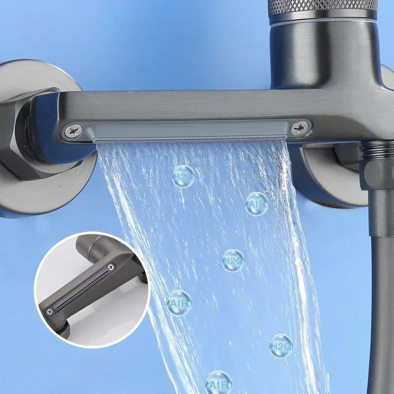 Hot and Cold Water Heater Mixing Valve Wall Mounted Bathtub Faucets Bathroom Shower Set Shower Tap Shower Accessories