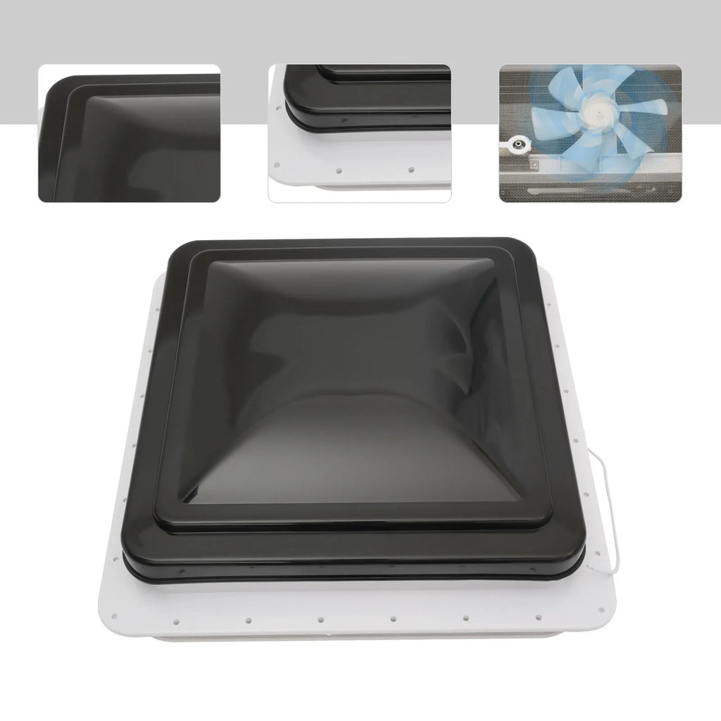 Roof Vent Fan Camper Van Motorhome RV Caravan Skylight Vent 42cmx42cm Dustproof