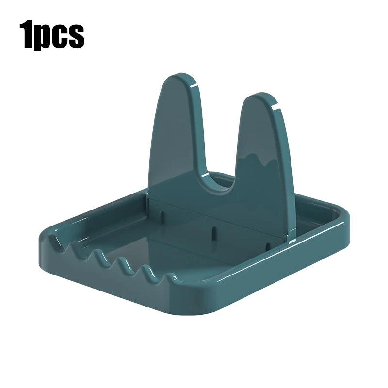 Foldable Pot Holder Plastic Spoon Holder Vertical Kitchen Storage Rack Suitable For Ladle Forks And Lid Rack Storage Rack