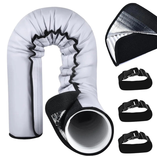 Air Conditioner Insulated Cover AC Insulated Hose Cover Wrap Portable Reusable Waterproof Sleeve Hoses Duct Vent Cover