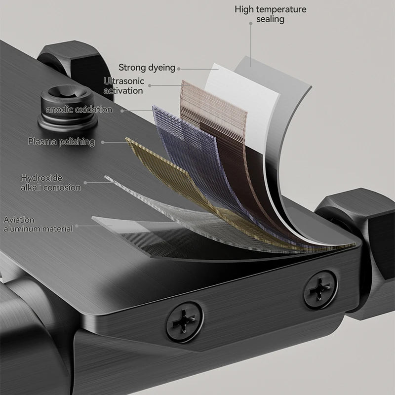 Gunmetal Gray Bathroom Shower System Set Household Multifunction Rotary Knob Hotel Pressurize Hot and Cold Water Shower Set