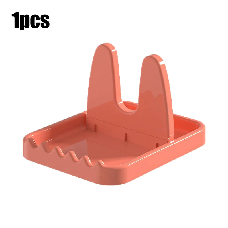 Foldable Pot Holder Plastic Spoon Holder Vertical Kitchen Storage Rack Suitable For Ladle Forks And Lid Rack Storage Rack