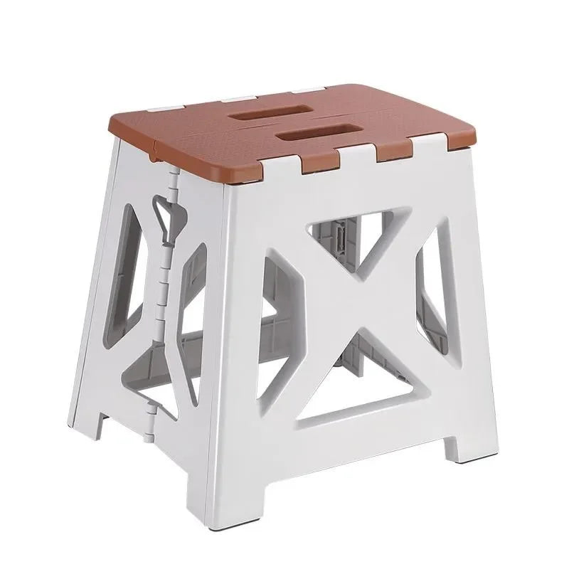 Stool with Handle Lightweight Plastic Foldable Step Stool Home Outdoor FishingChair Simple -slip Convenient and Easy To Carry