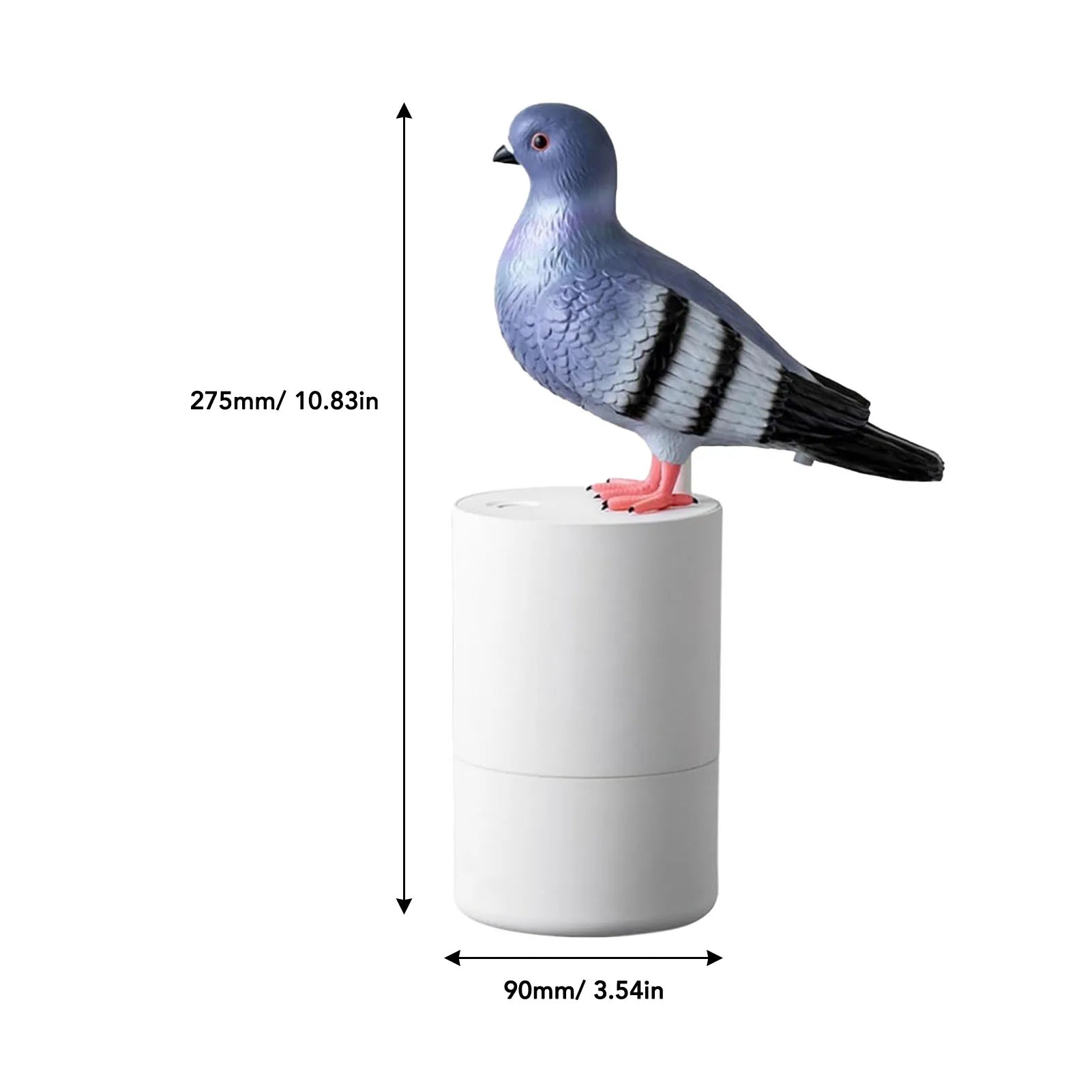 Induction Soap Dispenser Battery Powered Automatic Foaming Soap Dispenser Refillable Blue Bird Shape Touchless for Kitchen