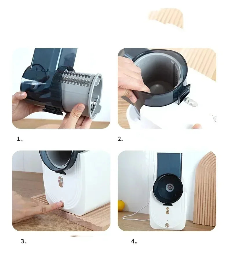 TINSOL New Multi-function Vegetable Cutter Household Kitchen Electric Vegetable Cutter Vegetable Slicer Shredder Automatic