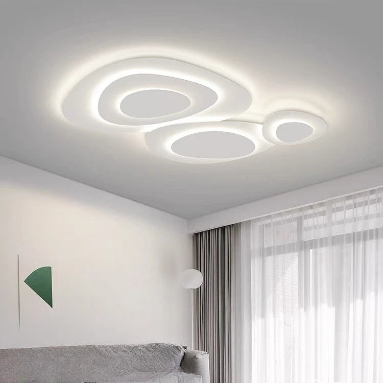 Cream style simple white ceiling lamp warm design for living room bedroom dining room indoor home decoration led lamp