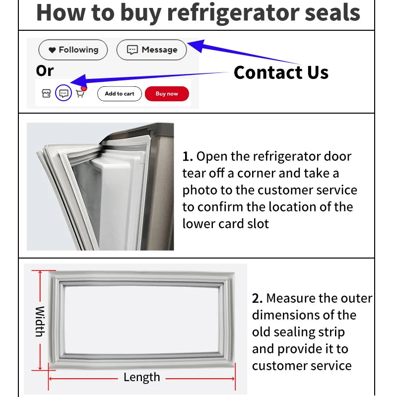1-11m Custom Magnetic Refrigerator Freezer Door Seal Strip - Heavy Duty Leakproof for Home/Commercial Use