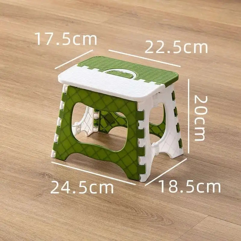 Thickened Plastic Folding Stool Portable Mini Outdoor Seat for Adults & Kids Ideal for Fishing Travel Camping & Home Use ﻿