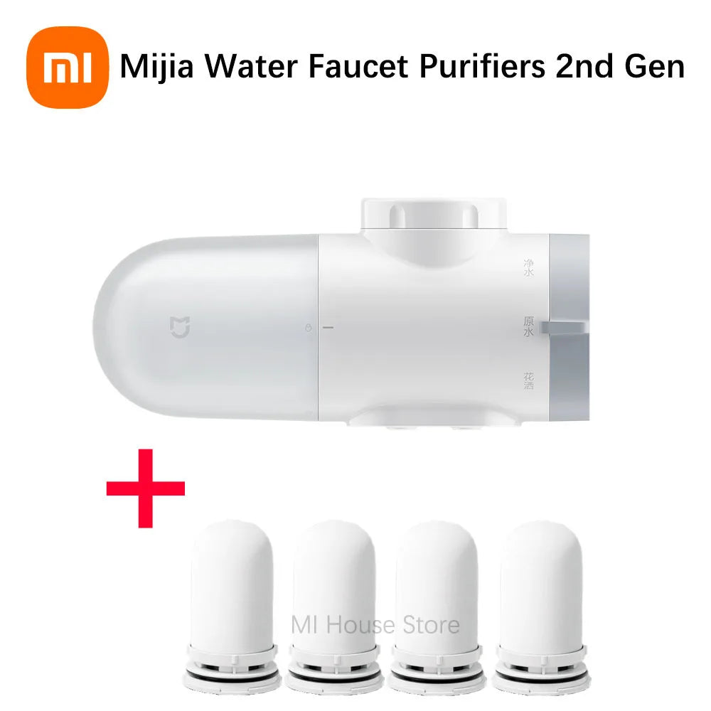 XIAOMI Mijia Faucet Water Purifier 2nd Gen 5-fold Rust Removal of Activated Carbon Filtration Device for Kitchen Faucet