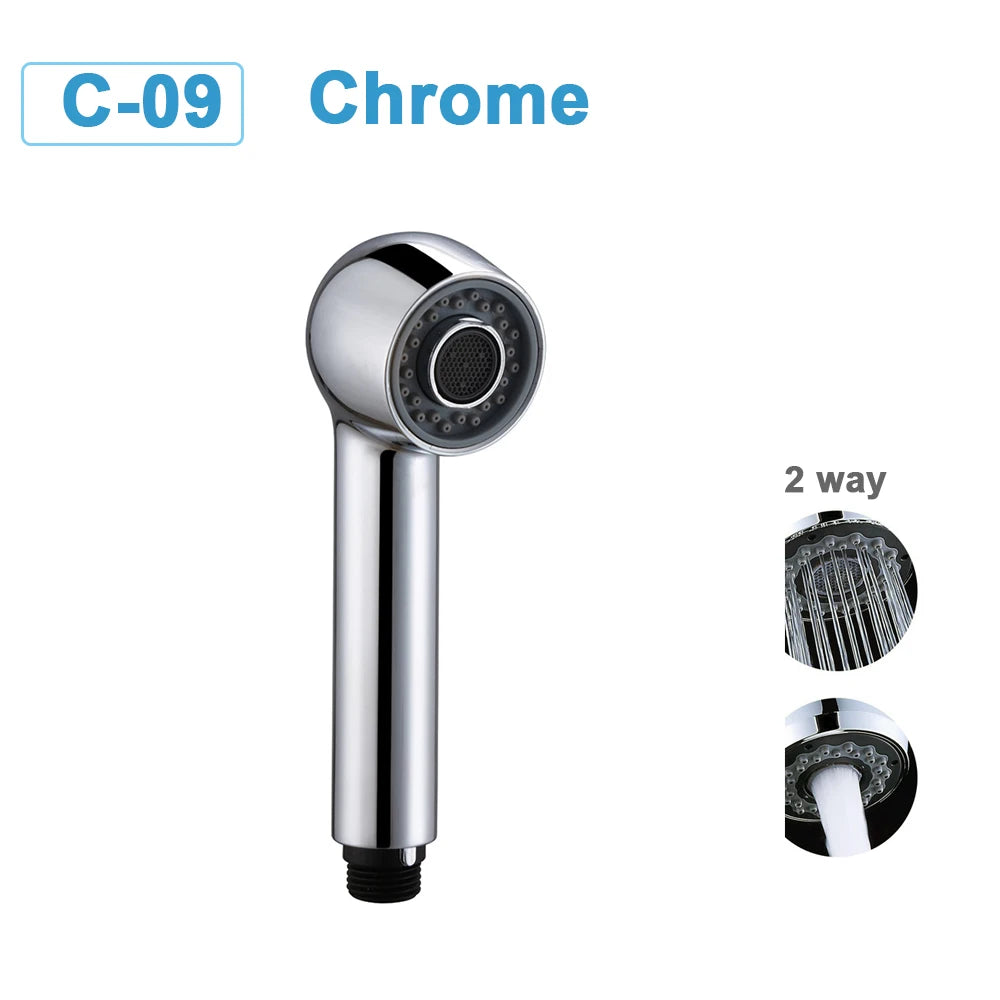 G1/2 Kitchen Faucet Head Pull Out Shower Nozzle Sprayer Bathroom Sink Tap Replacement Accessory Black Silver Golden Head Aerator