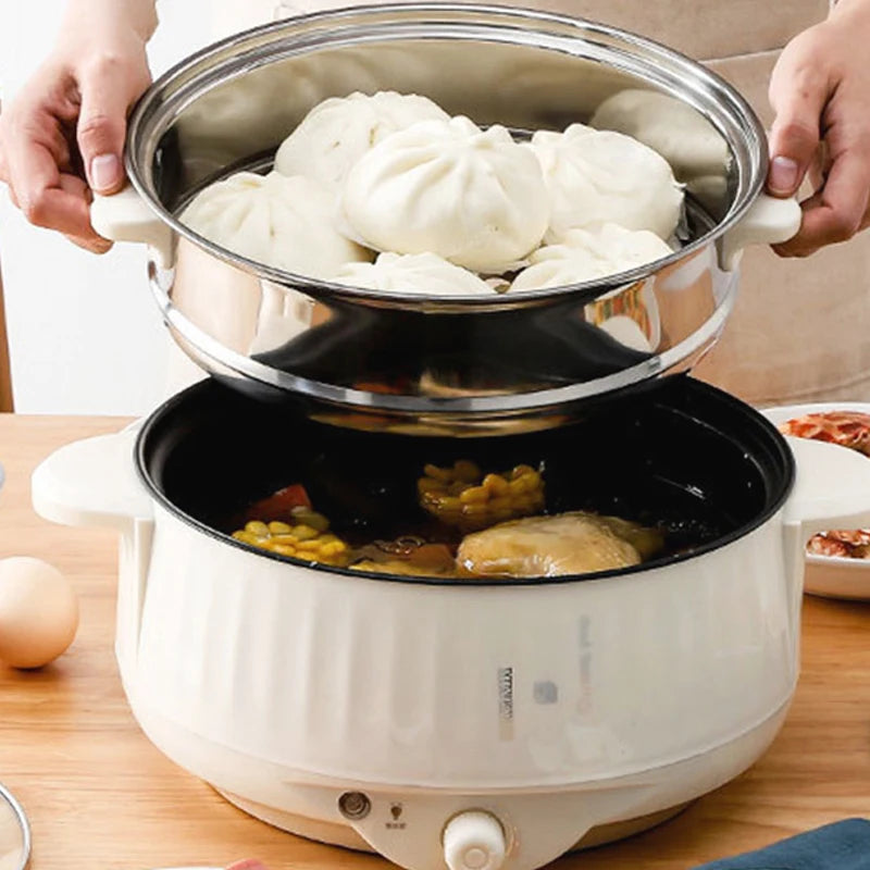Electric MultiCookers Single/Double Layer 1-2 People Household Non-stick Pan Hotpot Noodles Rice Cooker Cooking Appliances