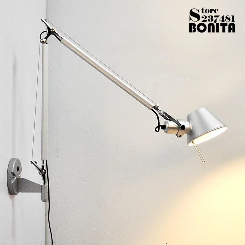 Simple Modern Foldable Wall Lights Long Swing Arm Adjustable Aluminum Sconces Lamps Telescopic Wall Lights for Bedroom