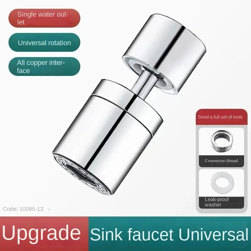 Bathroom wash basin universal faucet anti-splash nozzle can be rotated bathroom washing extension blister