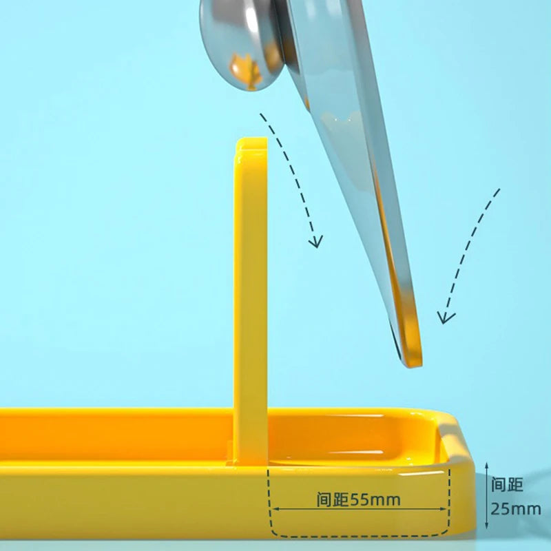 Foldable Pot Holder Plastic Spoon Holder Vertical Kitchen Storage Rack Suitable For Ladle Forks And Lid Rack Storage Rack