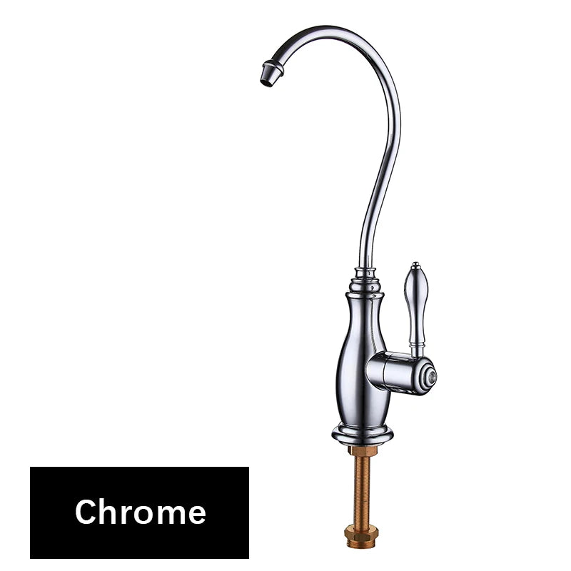 Awolf Kitchen Purifier Direct Drinking Faucet Solid Brass Kitchen Sink Tap for Cold Water Brushed Bronze Chrome / Gold WF010