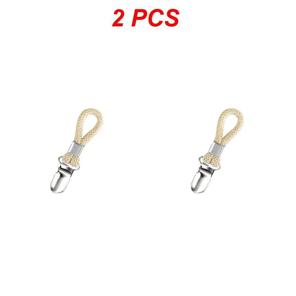 Packs Hanging Tea Towel Clips Towel Hangers Rack Hand Towel Hook Cloth Hanger Holder Brackets Braided Cotton Loop