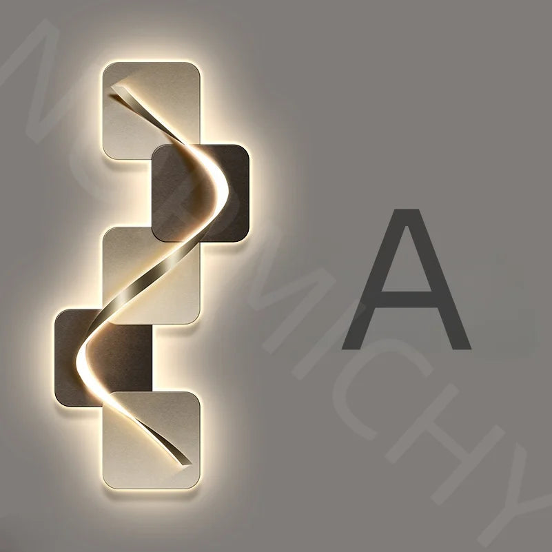 Led Lights Light Fine Luxury Study Room Living Room Bedroom Decoration Corridor Highend Atmosphere Hanging  Murals Room Decor