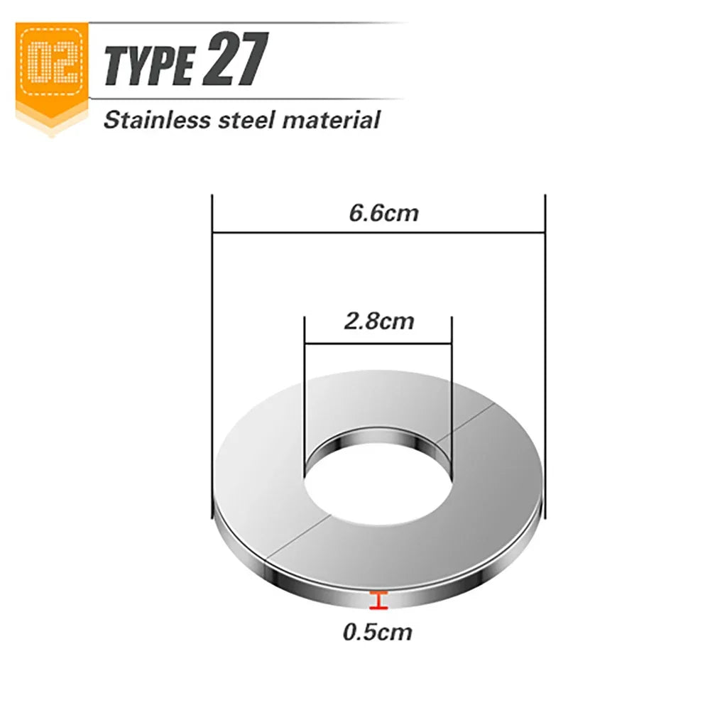 1Pc Stainless Steel Faucet Decorative Cover Self-Adhesive Shower Chrome Finish Water Pipe Wall Caps Covers Bathroom Accessories