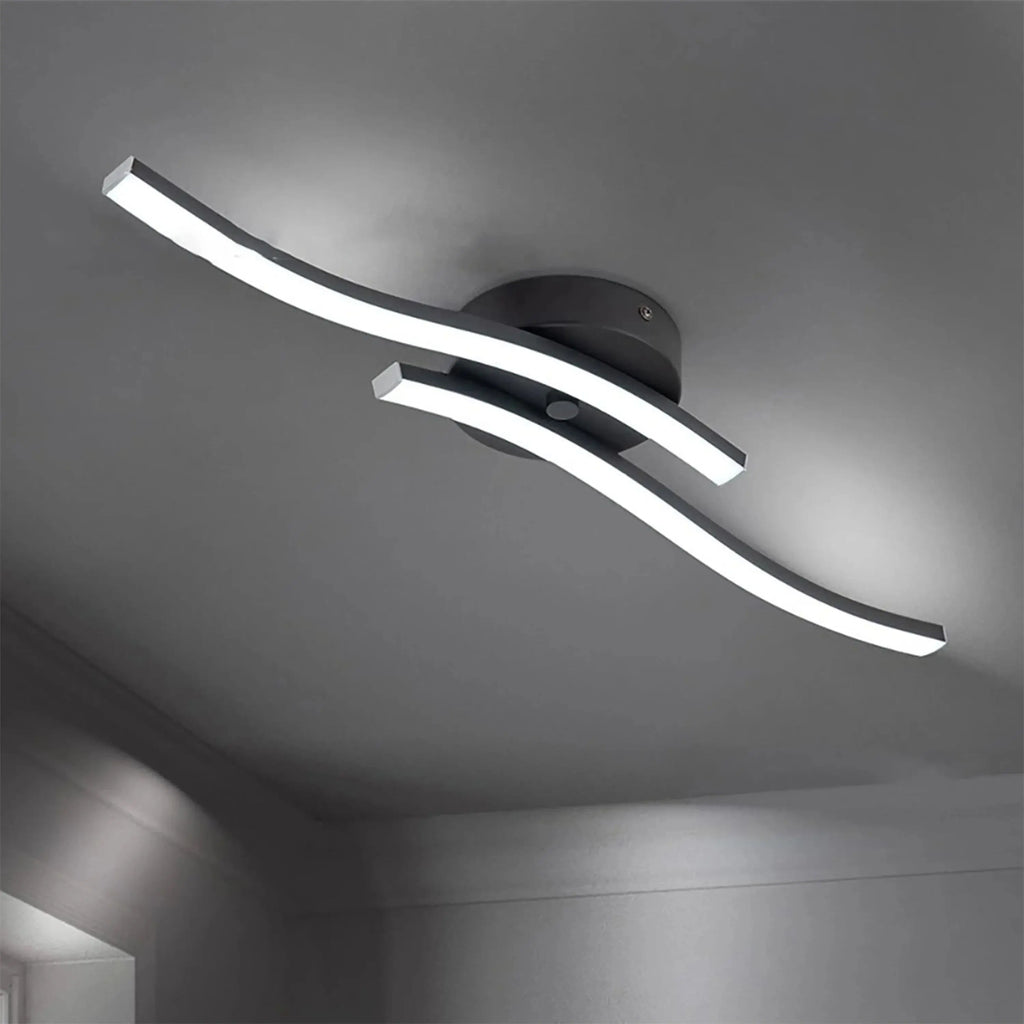 Modern LED Ceiling Light Wave White Light For Living Room Dining Room Hallway Corridor Bedroom Study Room Entryway Indoor Light
